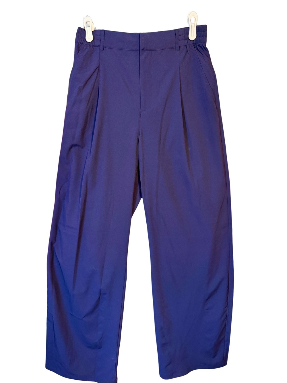 GAP Travelers Wide Leg Trouser Pants | Navy Blue | Size Small Tall | High Rise